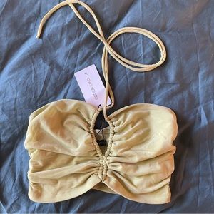 NYT Cotton Candy LA Halter Tie Crop Top